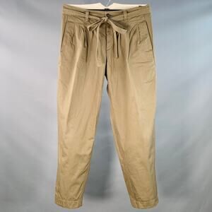 VISVIM Size L Hakama Chino Olive Cotton Pleated Belted Dress Pants